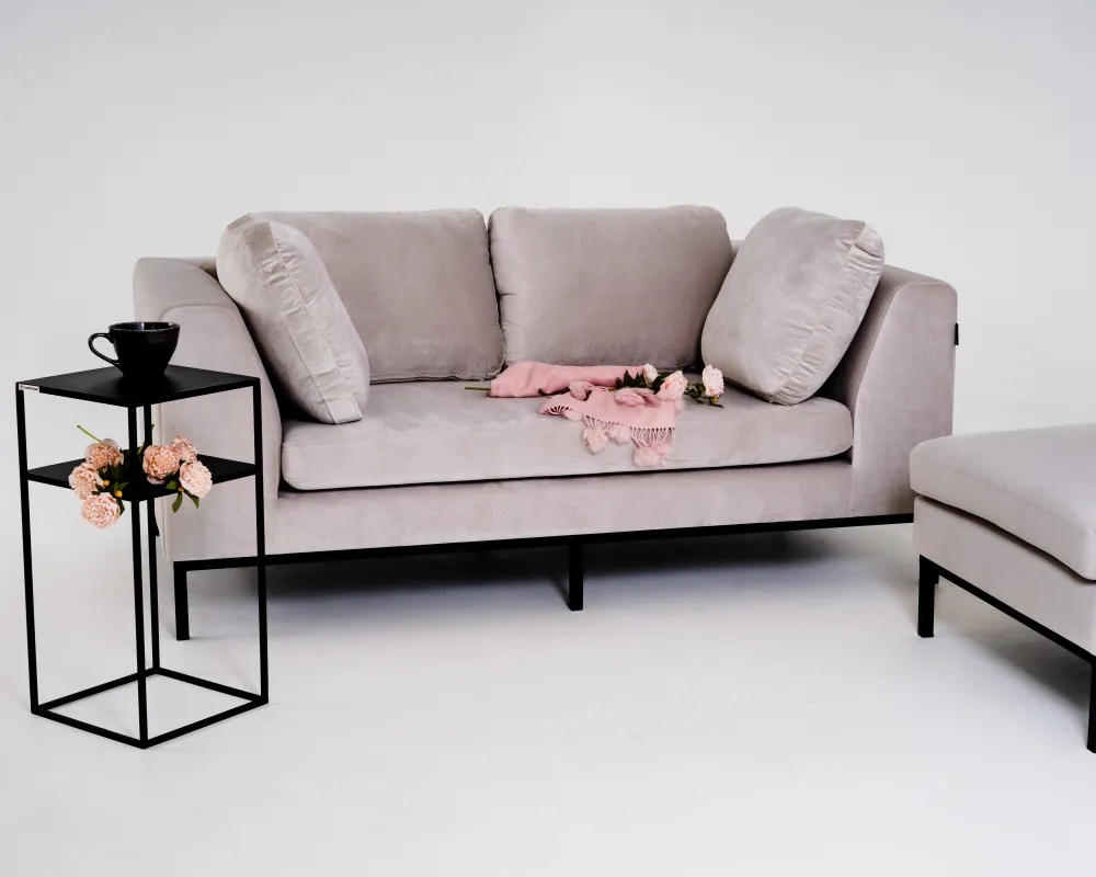 Sofa 2-osobowa ciemna pepita Ambient