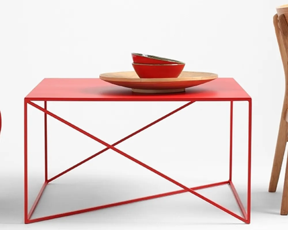 Konferenční stolek na kovových rámech 80x80 cm Memo Metal