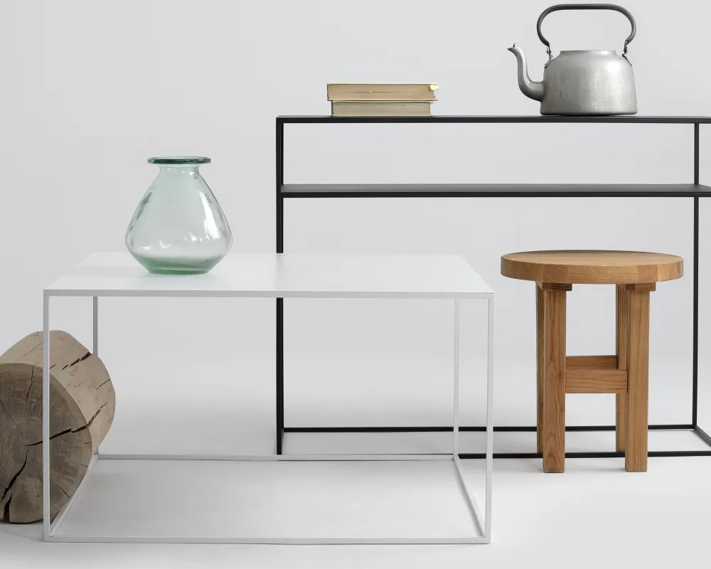 Konferenční stolek na kovových rámech do obývacího pokoje Tensio 80