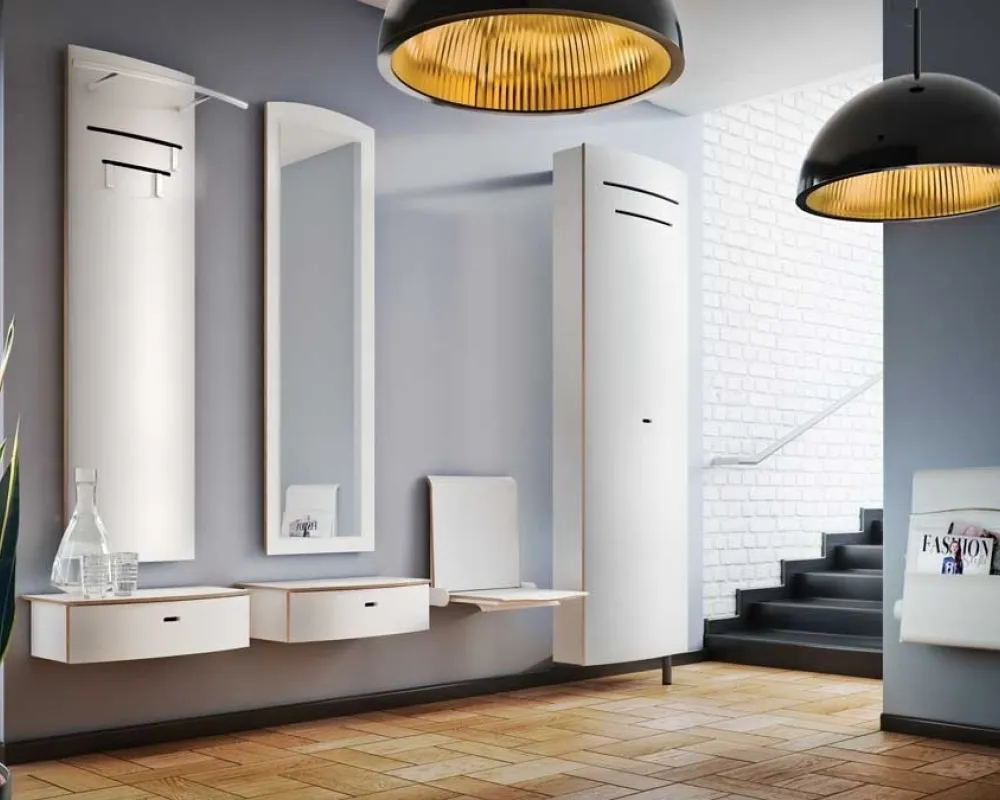 Automaticky rozkládací straponténové sedadlo do předsíně Twist Plus