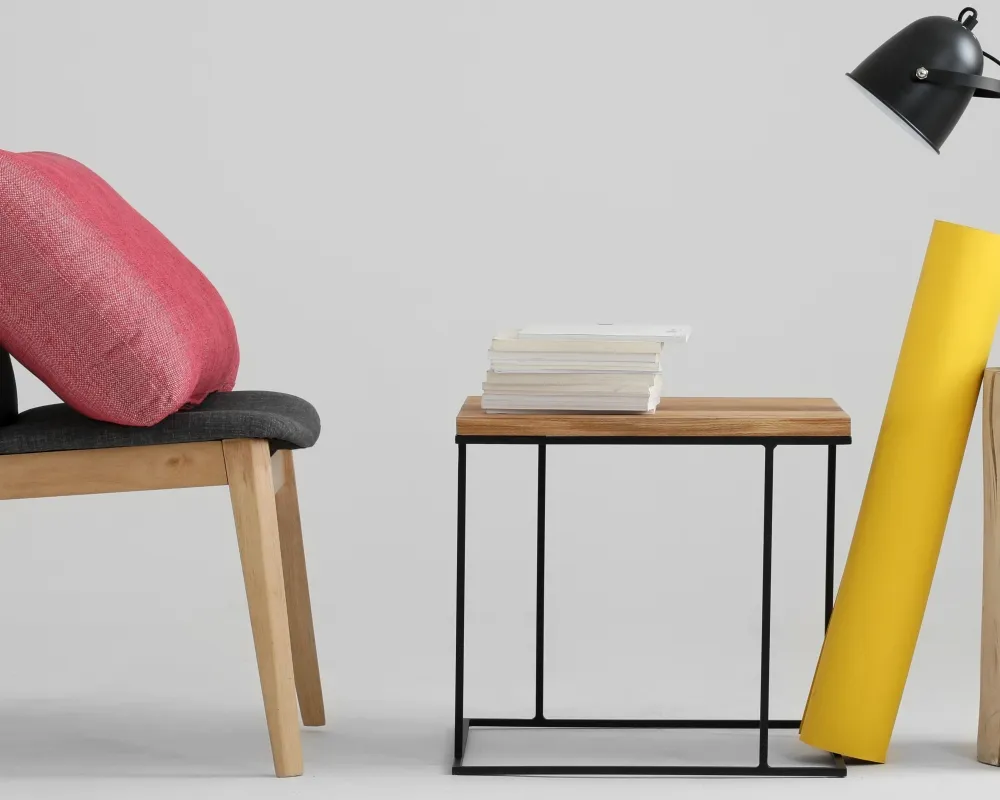 Konferenční stolek na kovových rámech 50 Walt Solid Wood