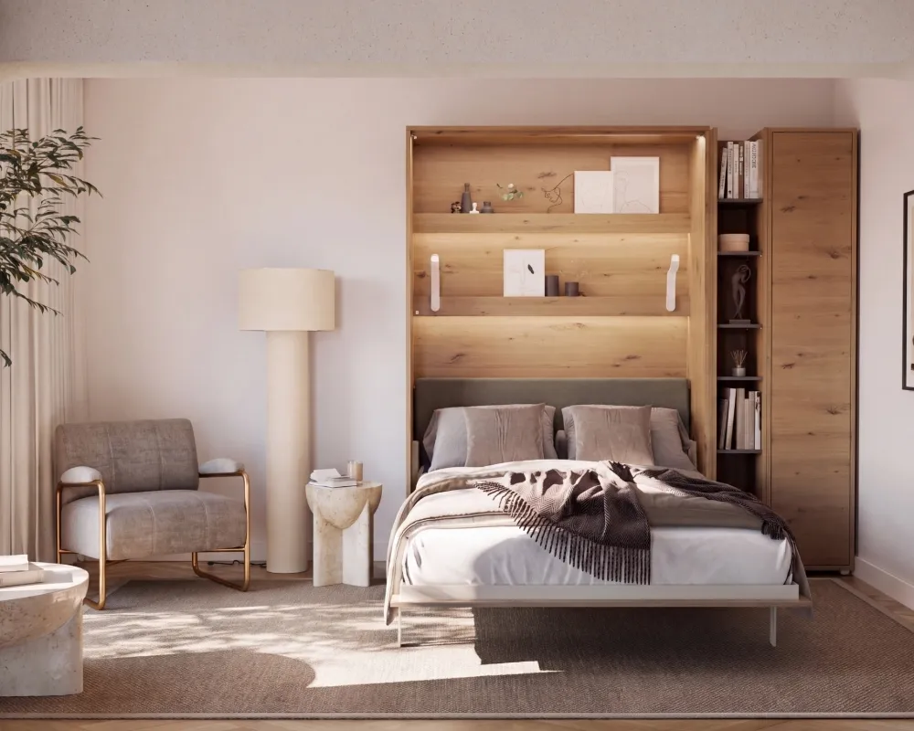 Półkotapczan elektryczny pionowy 140 z zagłówkiem Bed Concept