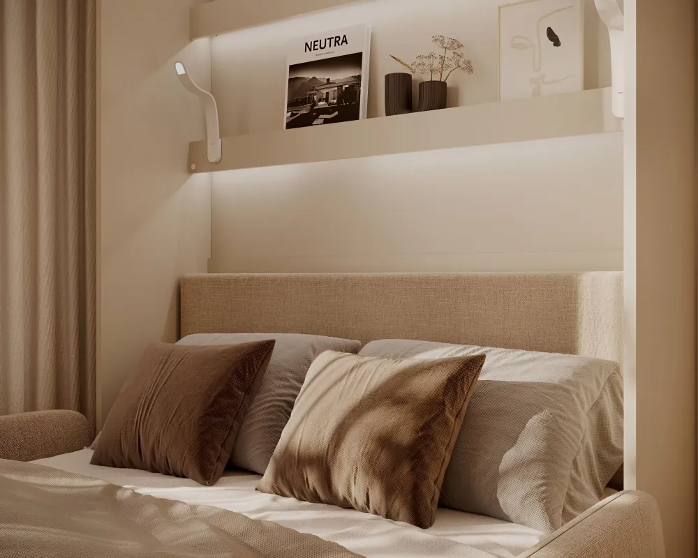 Półkotapczan elektryczny pionowy 140 z zagłówkiem Bed Concept