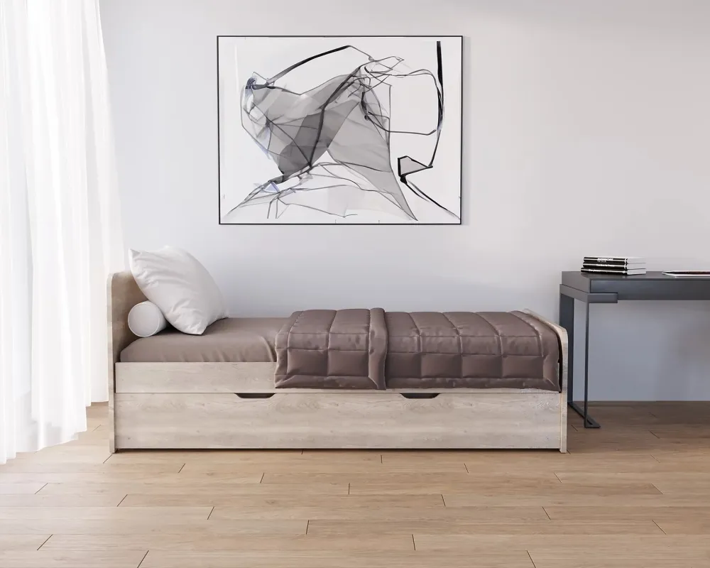 Postel 80208 se zvedacím roštem a úložným prostorem 100x200 cm