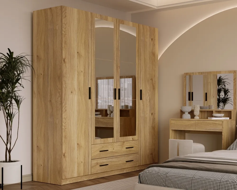Šatní skříň Ray 200 se zrcadlem