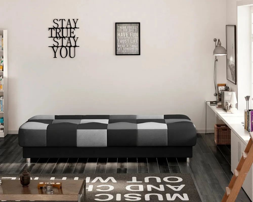 Sofa Cayo z funkcją spania typu click-clack i pojemnikiem na pościel