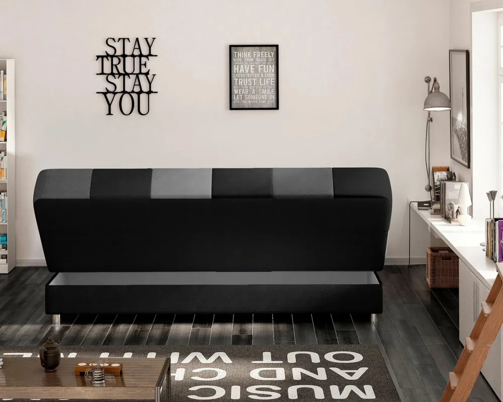 Sofa Cayo z funkcją spania typu click-clack i pojemnikiem na pościel