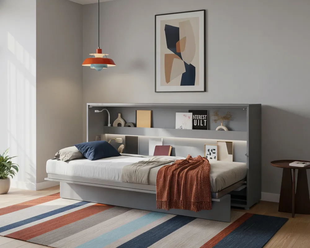 Moderní sklápěcí postel do obývacího pokoje nebo ložnice 90 Bed Concept