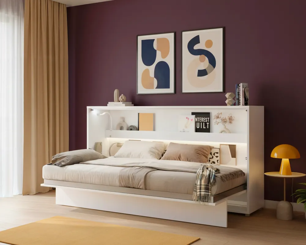 Moderní sklápěcí postel do obývacího pokoje nebo ložnice 90 Bed Concept