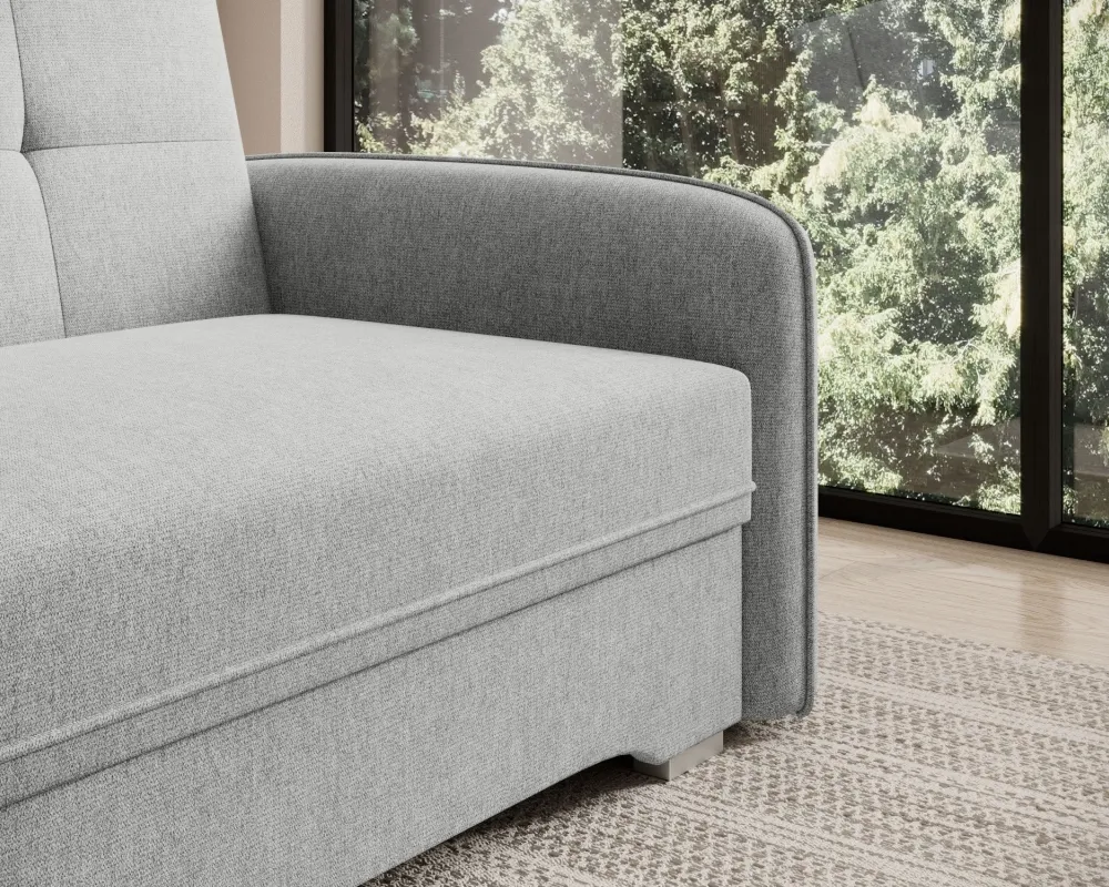 Sofa 1-osobowa Laine z funkcją spania typu DL i pojemnikiem na pościel