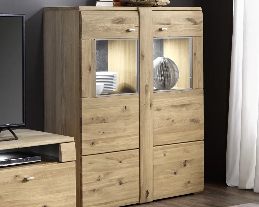 Prosklená dvoudveřová komoda do obývacího pokoje Arras