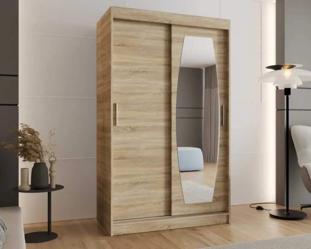 Skriňa s posuvnými dverami so zrkadlom Rossa 120 cm
