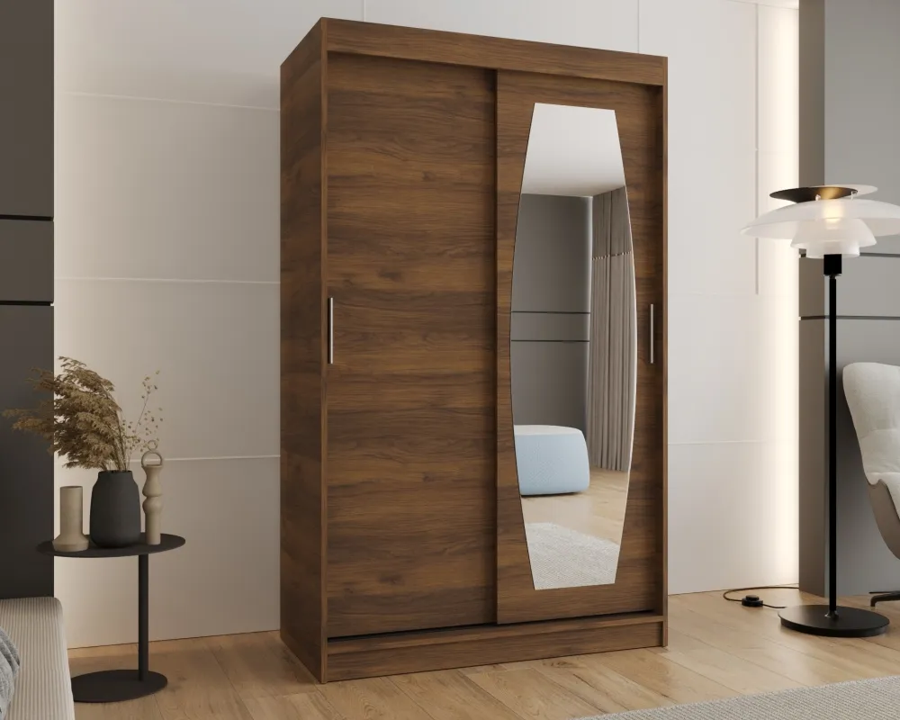 Skriňa s posuvnými dverami so zrkadlom Rossa 120 cm
