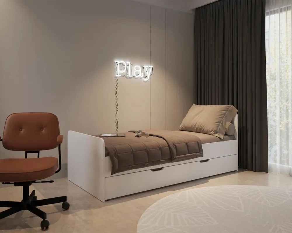Postel 80221 (80x200) s dodatečným výsuvným roštem