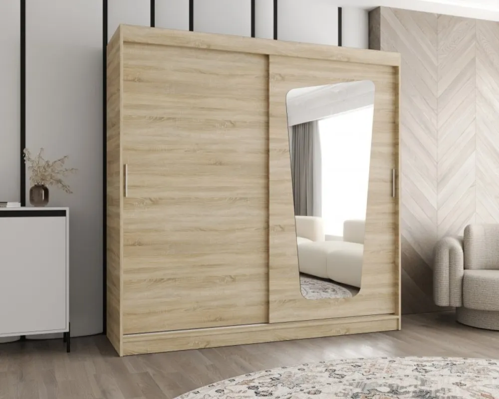 Skriňa s posuvnými dverami so zrkadlom Moka 200 cm