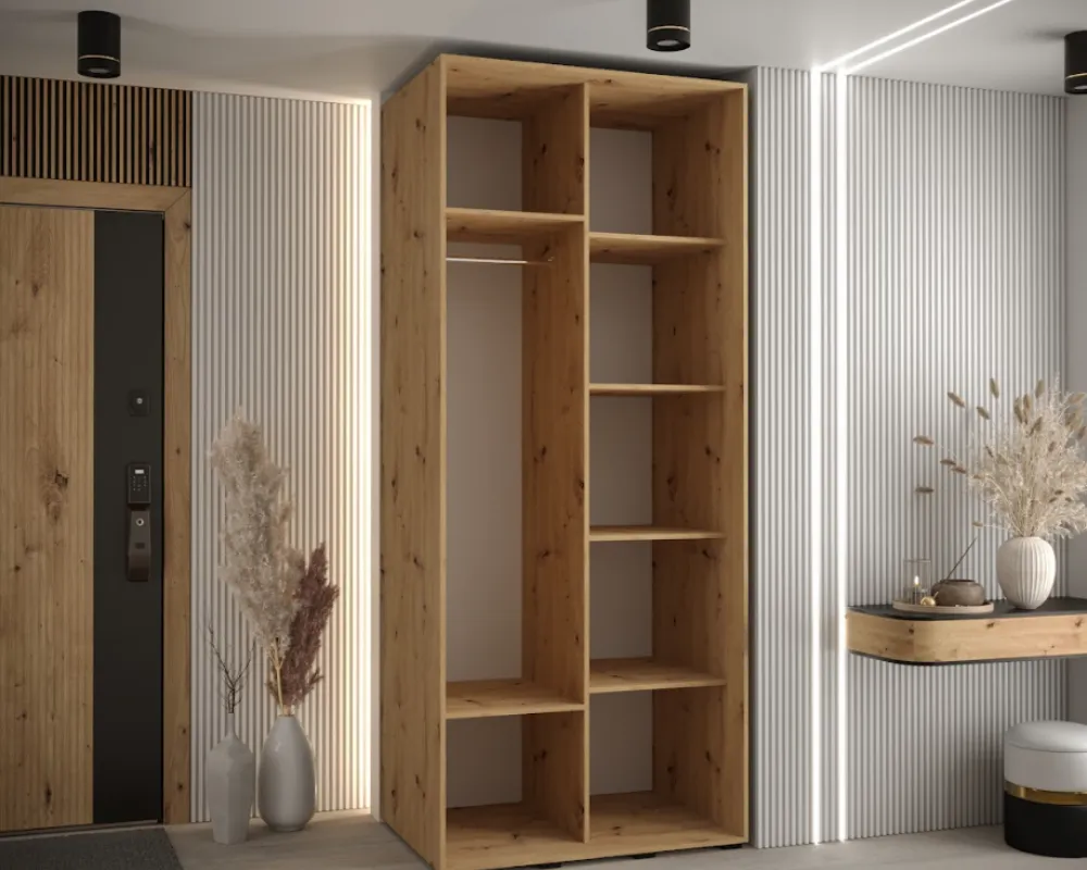 Šatní skříň s posuvnými dveřmi Sapporo 1 120, hloubka 60 cm