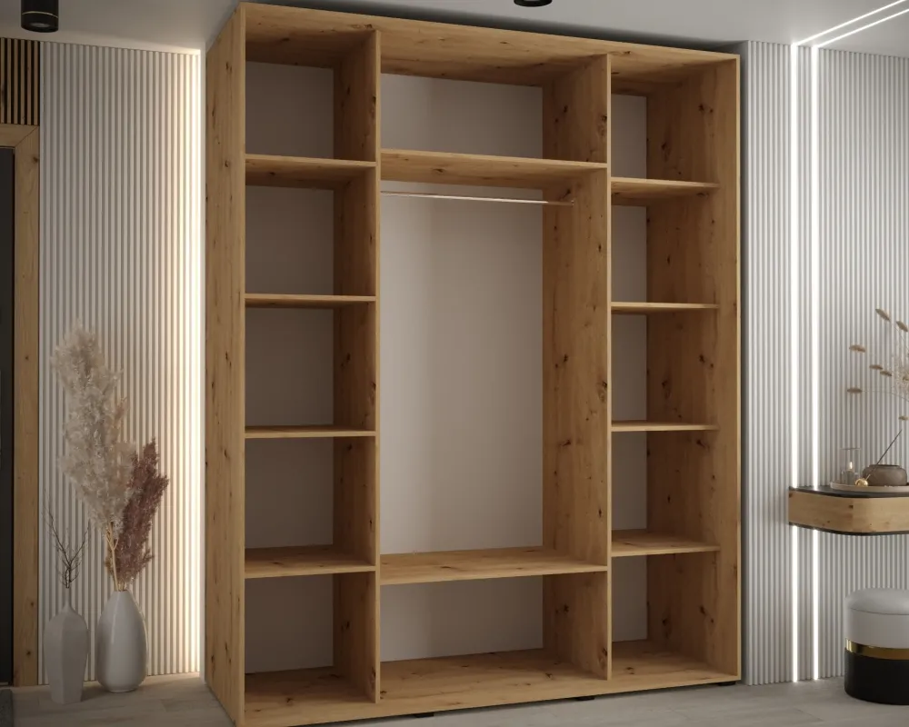 Šatní skříň s posuvnými dveřmi Sapporo 1 200, hloubka 60 cm