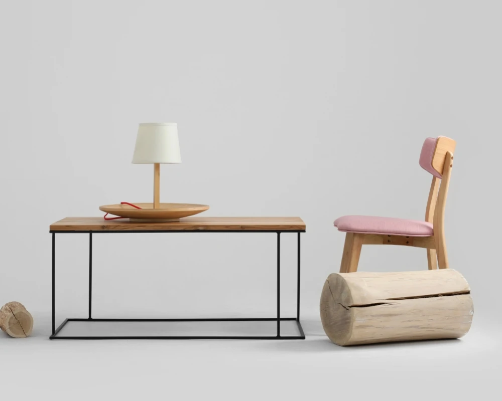 Konferenční stolek na kovových rámech 100x60 Walt Solid Wood