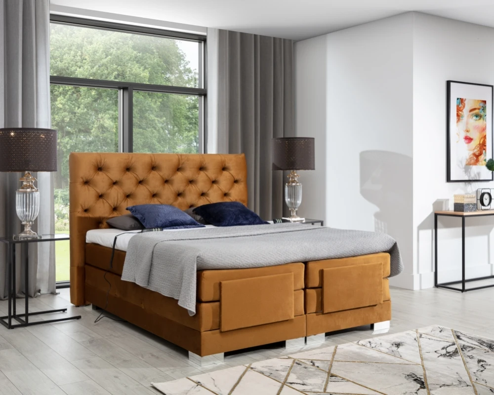 Kontinentální postel 140 Clover s elektrickou relaxační funkcí