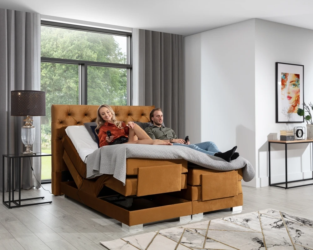 Kontinentální postel 140 Clover s elektrickou relaxační funkcí