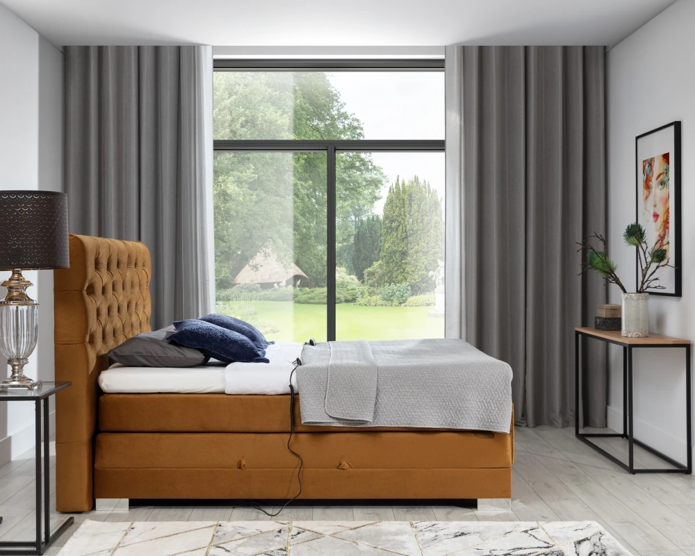 Kontinentální postel 140 Clover s elektrickou relaxační funkcí