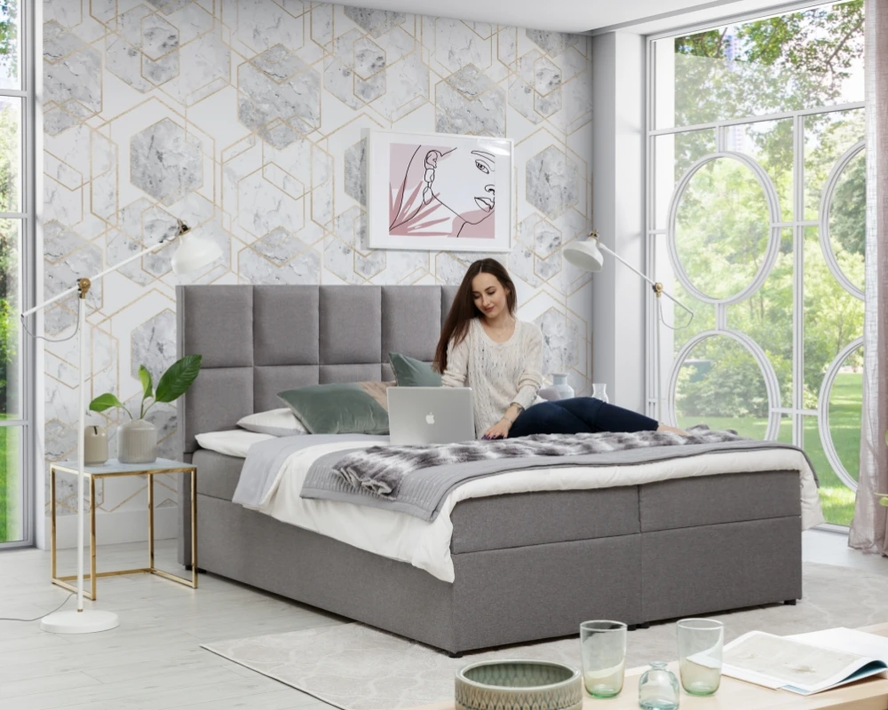 Postel boxspring do ložnice 185 Glossy