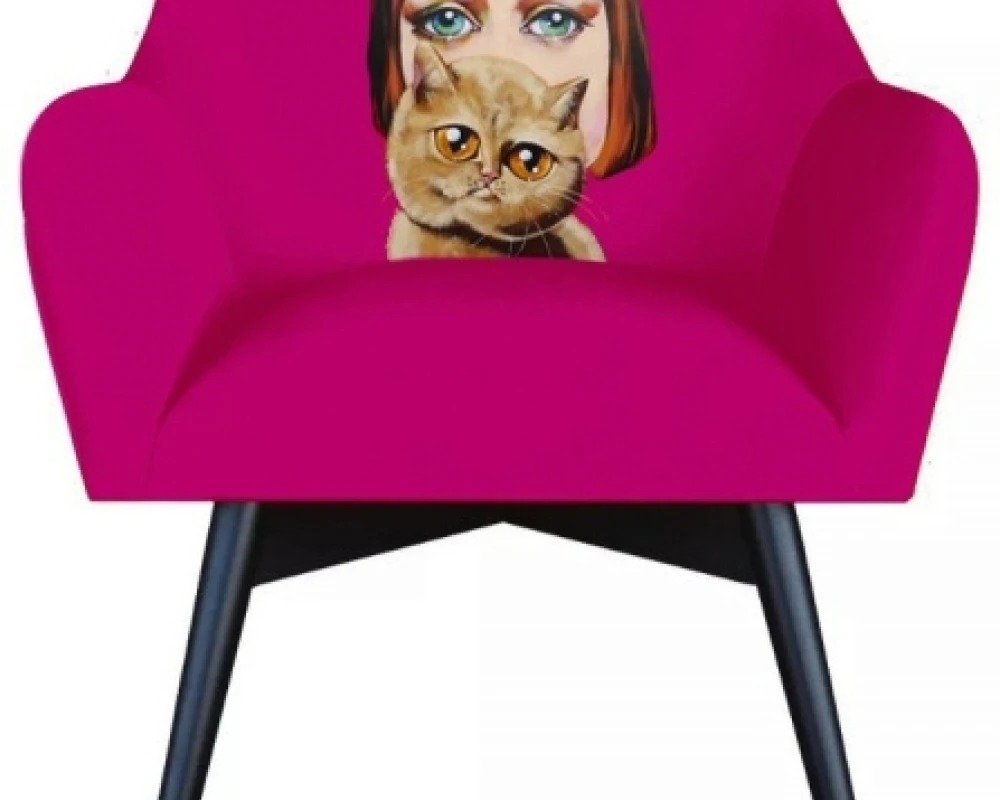 Fotel POP-ART Dama z kotem