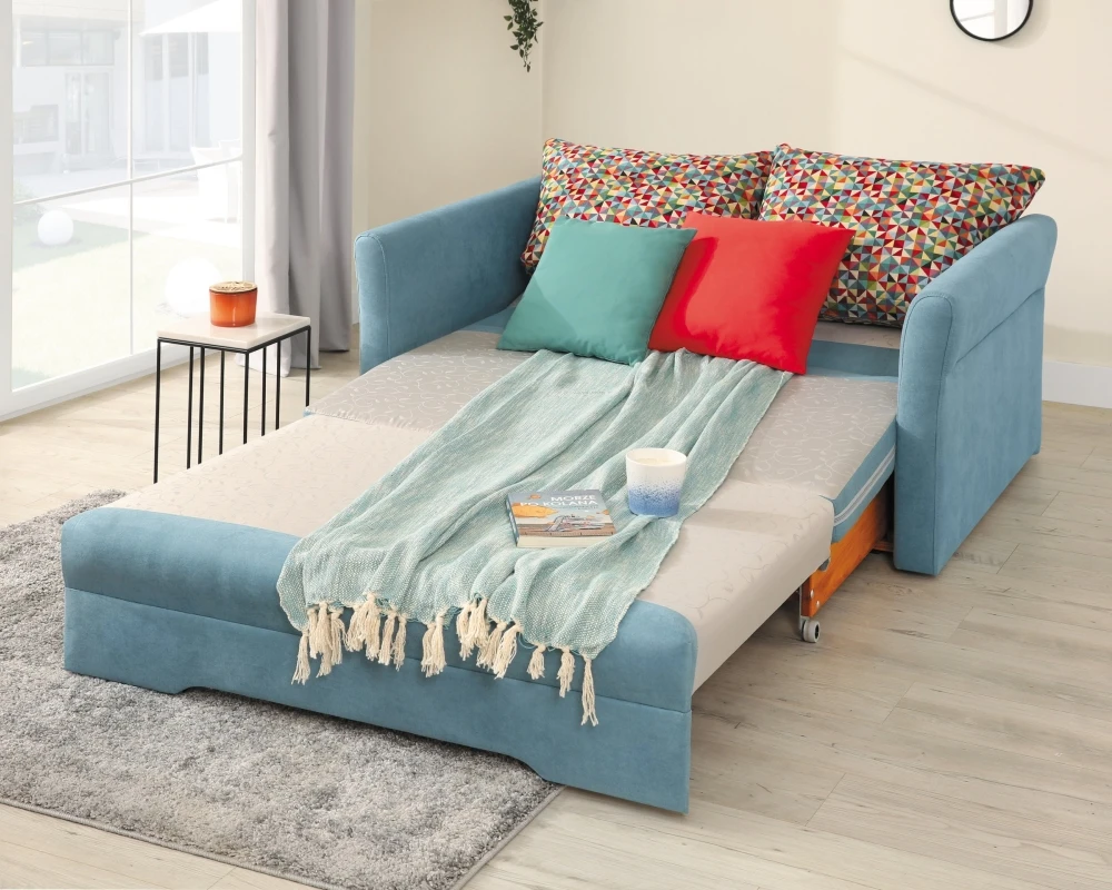 Sofa City z funkcją spania typu wózek i pojemnikiem na pościel