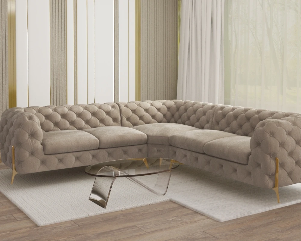 Narożnik Chesterfield Chelsea Bis bez funkcji spania
