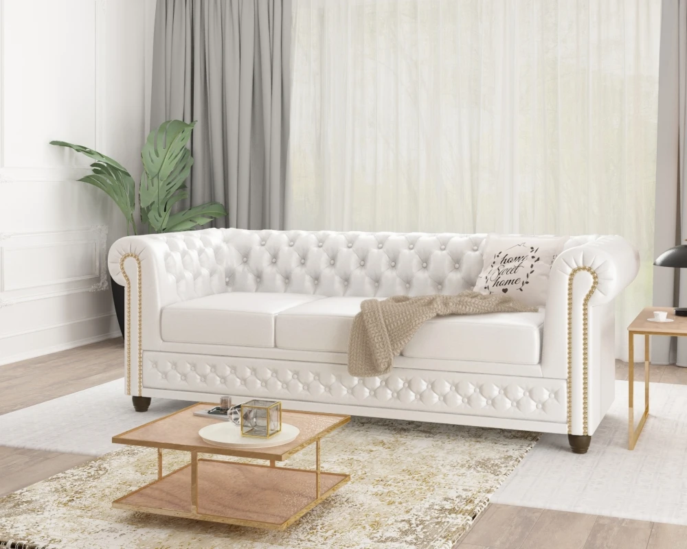 Sofa 3-osobowa Chesterfield York bez funkcyjna