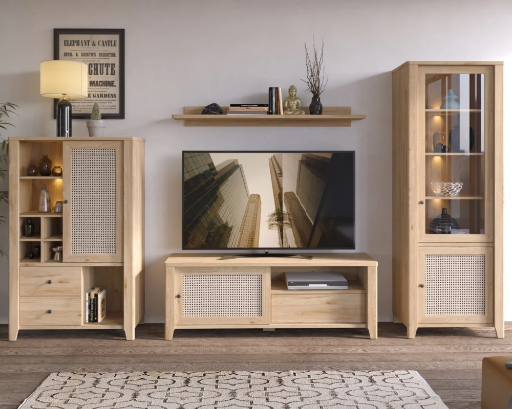 Moderní komoda s otevřenými nikami do obývacího pokoje Cestino