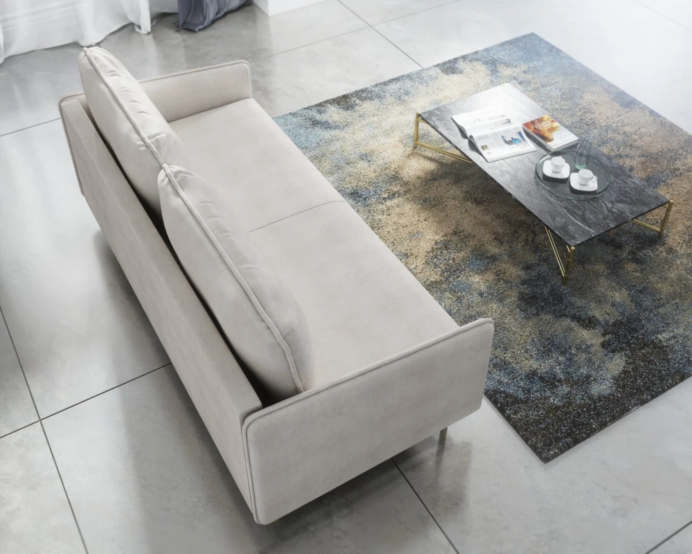 Sofa Tulia z funkcją spania typu DL i pojemnikiem na pościel 