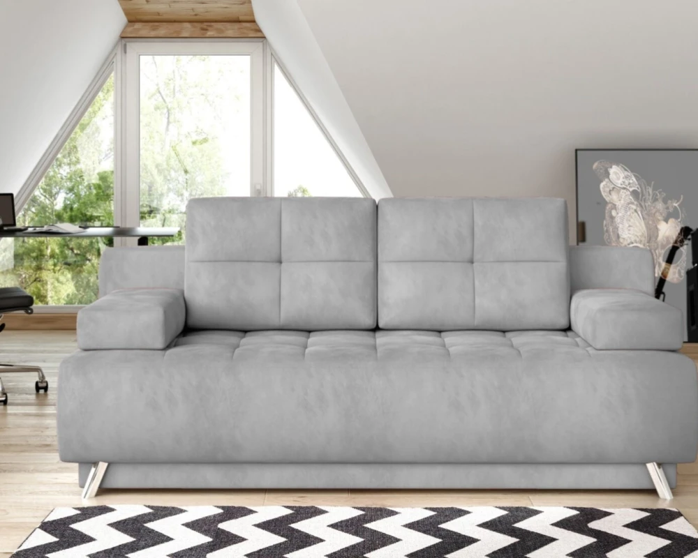 Sofa Oslo z funkcją spania typu DL i pojemnikiem na pościel