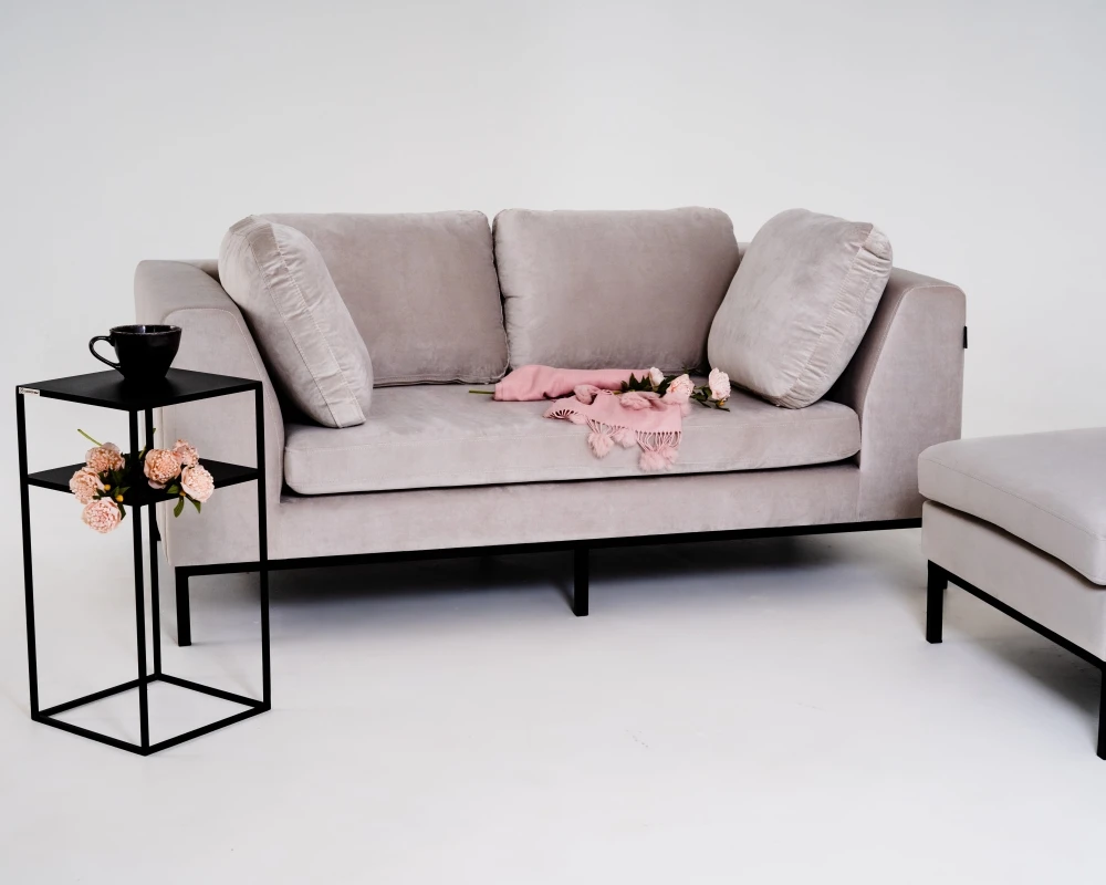 Sofa 2-osobowa ciemna pepita Ambient