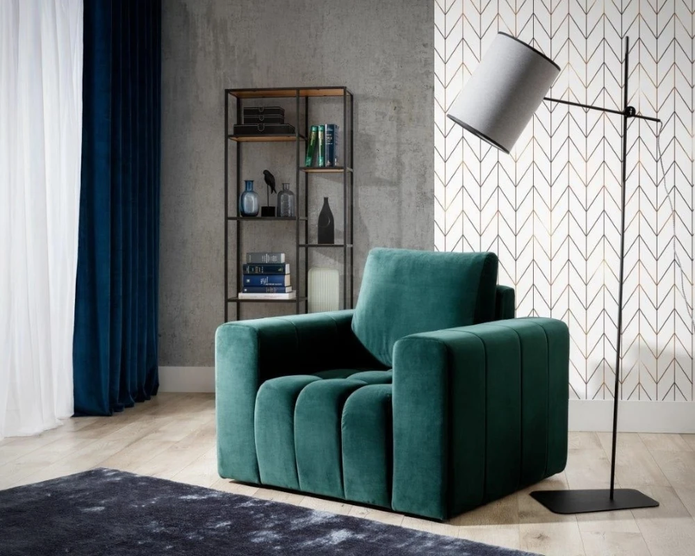 Elegantní čalouněné křeslo s prošíváním do obývacího pokoje Lazaro