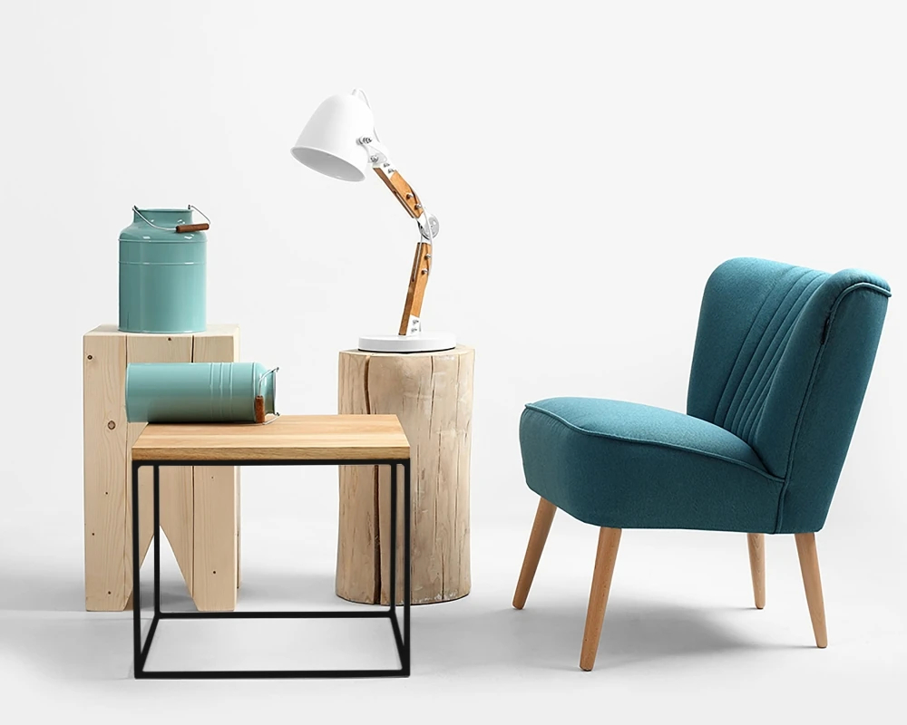 Konferenční stolek na kovových rámech do obývacího pokoje Tensio Solid Wood 50
