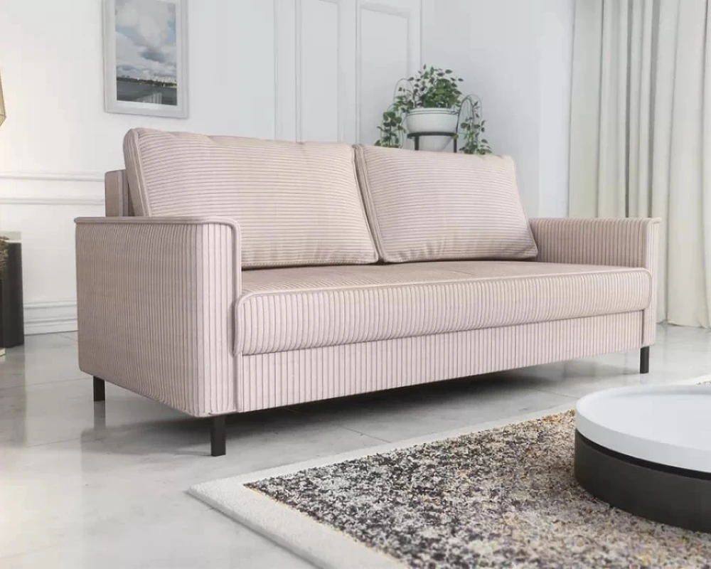 Sofa Lola z funkcją spania i pojemnikiem na pościel 
