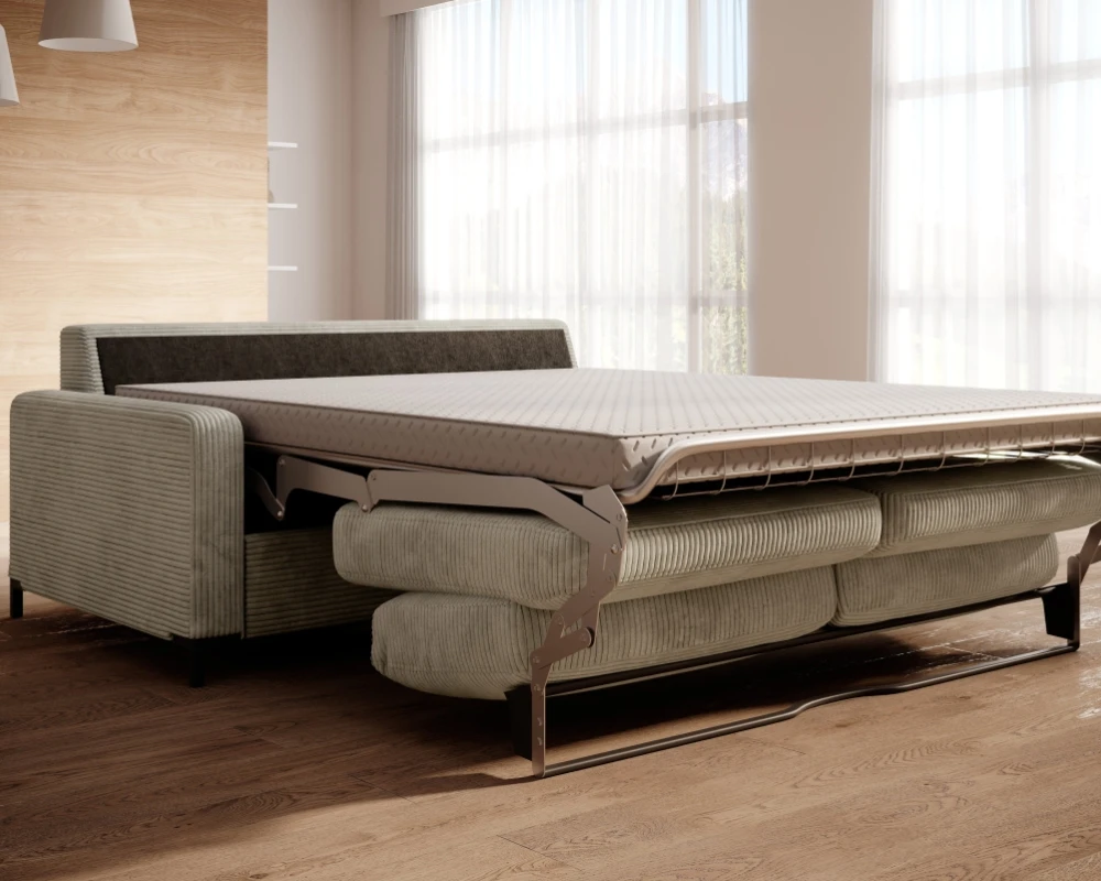 Sofa Tino 140 z funkcją spania typu stelaż włoski
