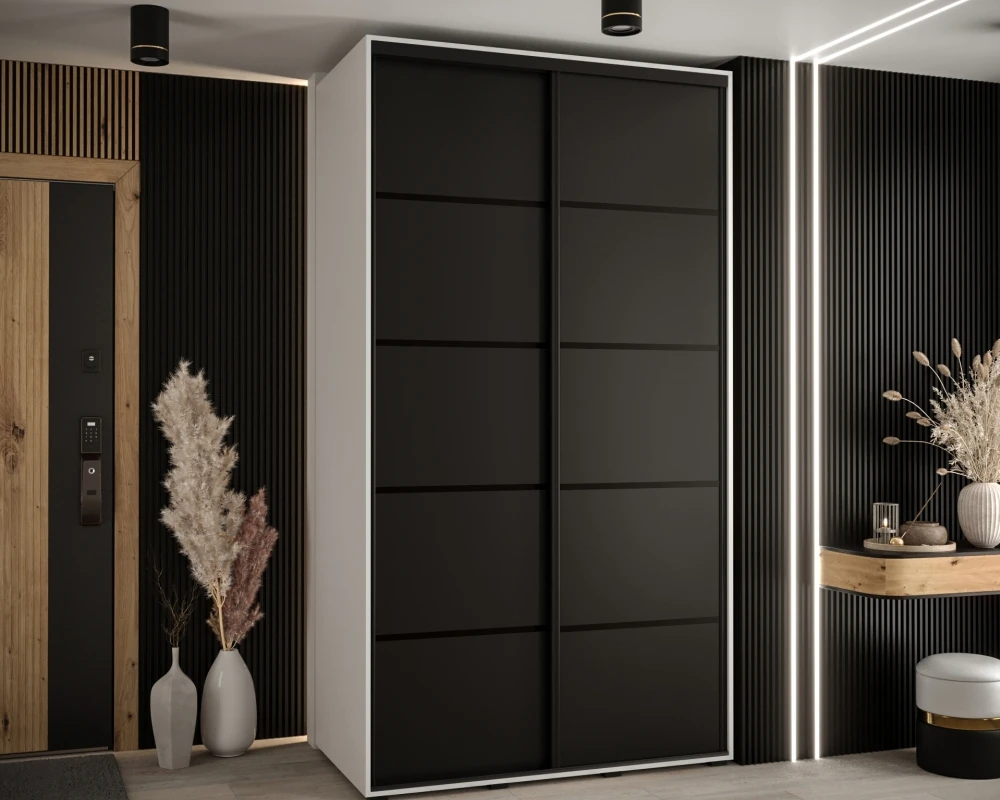 Šatní skříň s posuvnými dveřmi Davos 4 130, hloubka 60 cm