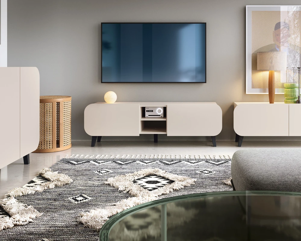 Szafka RTV z otwartą wnęką Smooth Edge