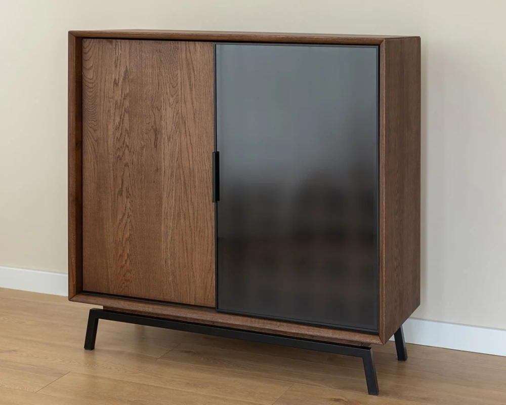 Komoda s barem a sklem Modern Loft Tabacco