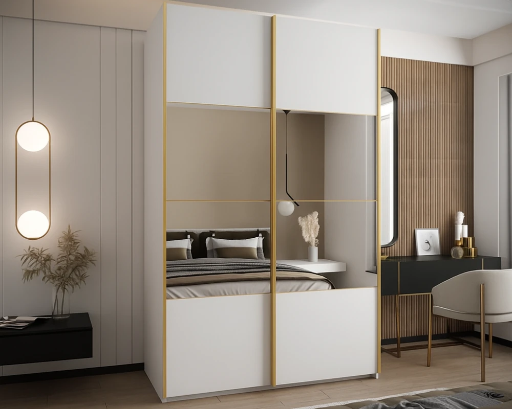 Posuvná skříň se zrcadlem Lux 4 160