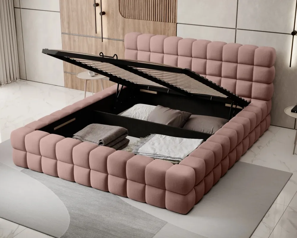 Postel Dizzle 160x200 s kovovým roštem a úložným prostorem na lůžkoviny