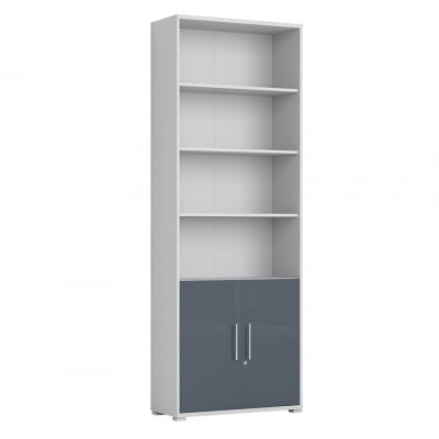 Regál Office Lux OLUX_REG2D/220 Black Red White