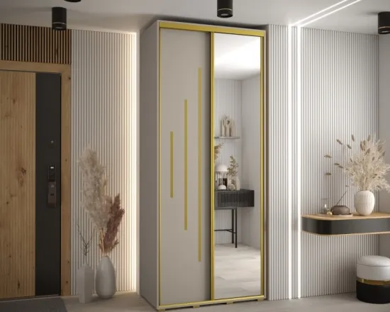 Skriňa s posuvnými dverami so zrkadlom Dakota 13 120 cm 45 cm hĺbky