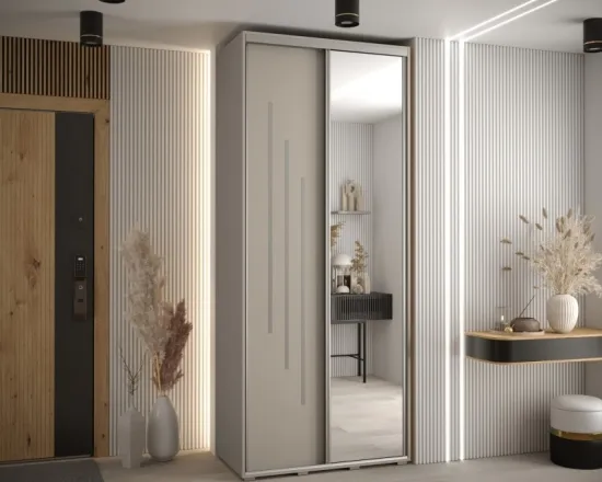 Skriňa s posuvnými dverami so zrkadlom Dakota 9 110 cm 60 cm hĺbky
