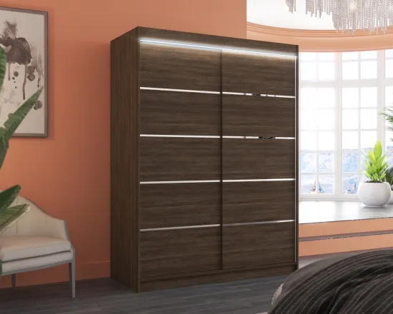 Skriňa s posuvnými dverami s LED osvetlením Luft 150
