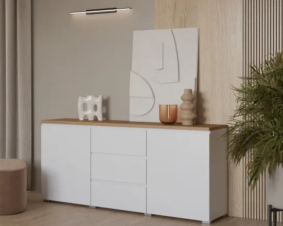 Komoda Modo dvoudveřová se zásuvkami
