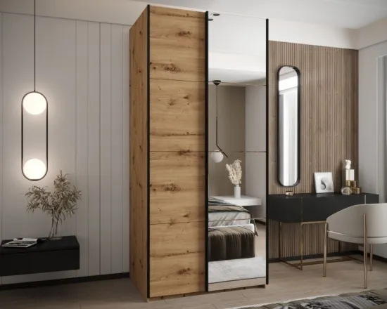 Skriňa s posuvnými dverami so zrkadlom Lux 3 100