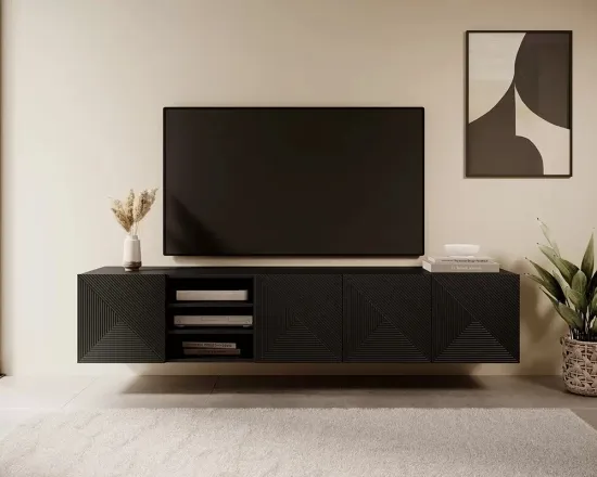 TV stolík závesný s výklenkom Asha 200 cm